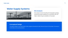 Blue Civil Engineering PPT Template in Minimalist Urban Style