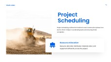 Blue Civil Engineering PPT Template in Minimalist Urban Style