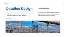 Blue Civil Engineering PPT Template in Minimalist Urban Style