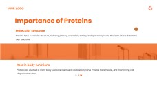 Orange Fresh and Energetic Proteins PPT Presentation Template