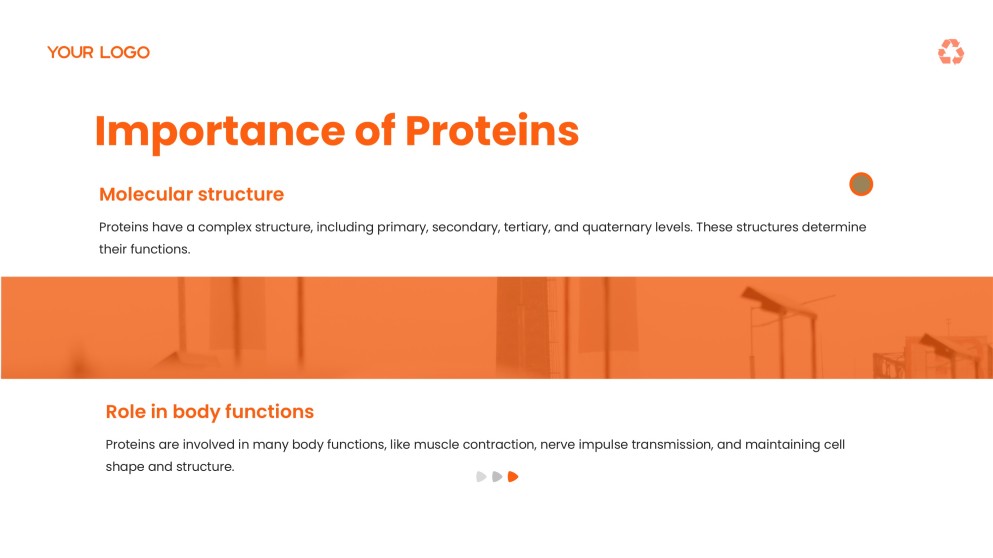 Orange Fresh and Energetic Proteins PPT Presentation Template