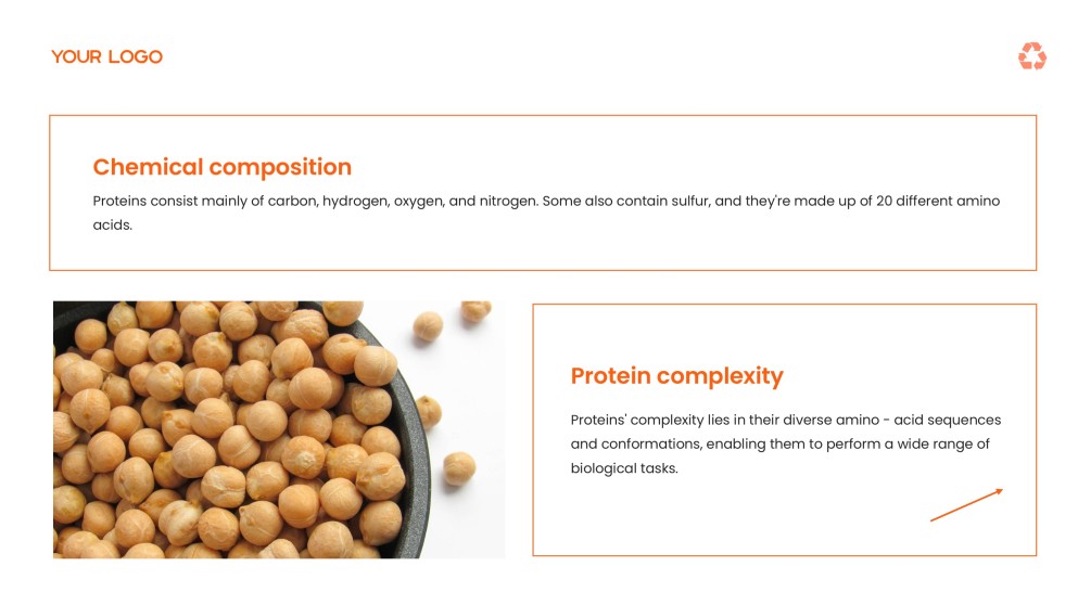 Orange Fresh and Energetic Proteins PPT Presentation Template