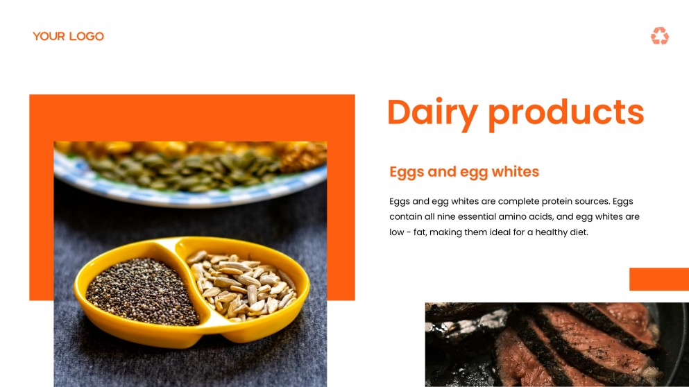 Orange Fresh and Energetic Proteins PPT Presentation Template