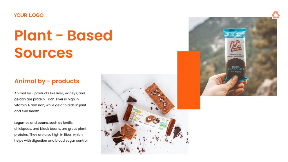 Orange Fresh and Energetic Proteins PPT Presentation Template