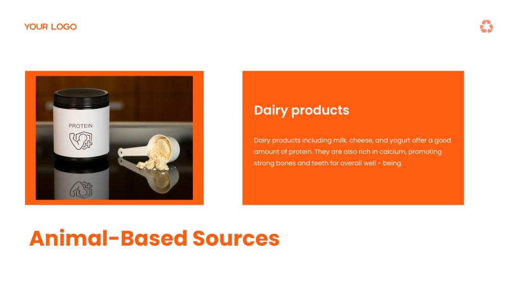 Orange Fresh and Energetic Proteins PPT Presentation Template