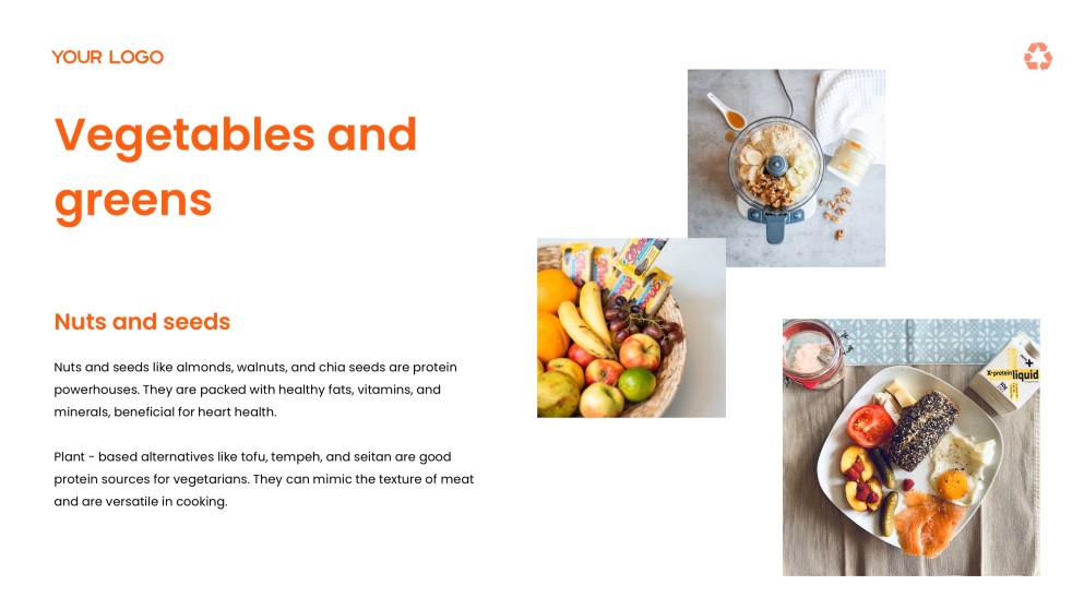 Orange Fresh and Energetic Proteins PPT Presentation Template