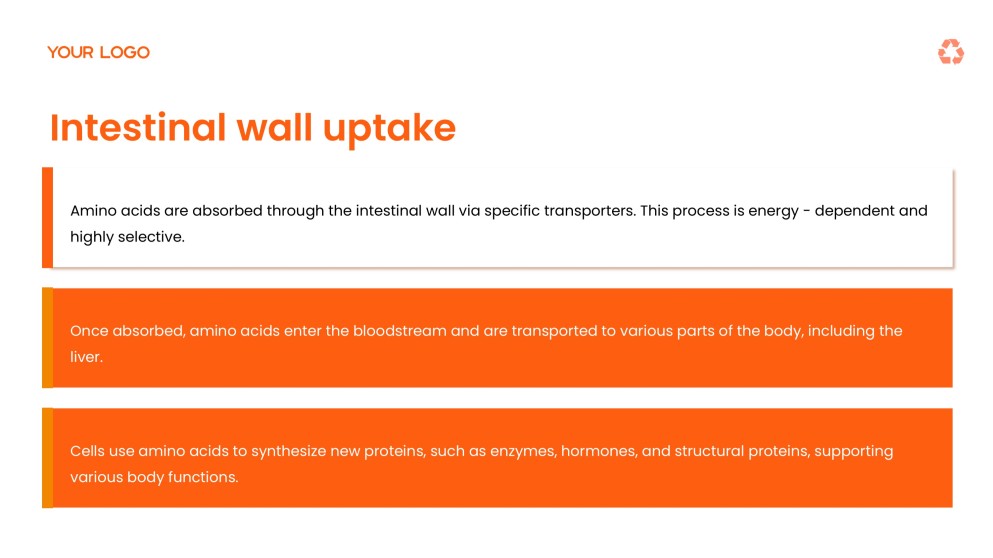Orange Fresh and Energetic Proteins PPT Presentation Template