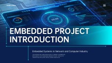 Modèle PPT de mise en page visuelle des systèmes embarqués futuristes bleus