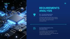 Modèle PPT de mise en page visuelle des systèmes embarqués futuristes bleus