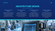 Modèle PPT de mise en page visuelle des systèmes embarqués futuristes bleus