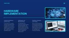 Modèle PPT de mise en page visuelle des systèmes embarqués futuristes bleus