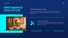 Modèle PPT de mise en page visuelle des systèmes embarqués futuristes bleus