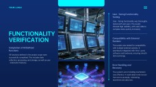 Modèle PPT de mise en page visuelle des systèmes embarqués futuristes bleus