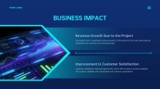 Modèle PPT de mise en page visuelle des systèmes embarqués futuristes bleus