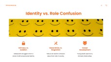 Orange Psychosocial Development PPT Template with Surreal Brain Imagery