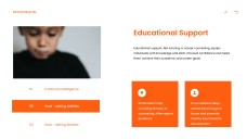 Orange Psychosocial Development PPT Template with Surreal Brain Imagery