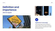 Templat PPT Jenis Isyarat Tech Blue dalam Gaya Minimalis