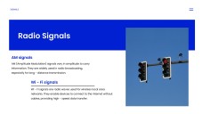 Templat PPT Jenis Isyarat Tech Blue dalam Gaya Minimalis