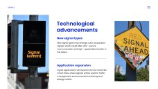 Templat PPT Jenis Isyarat Tech Blue dalam Gaya Minimalis