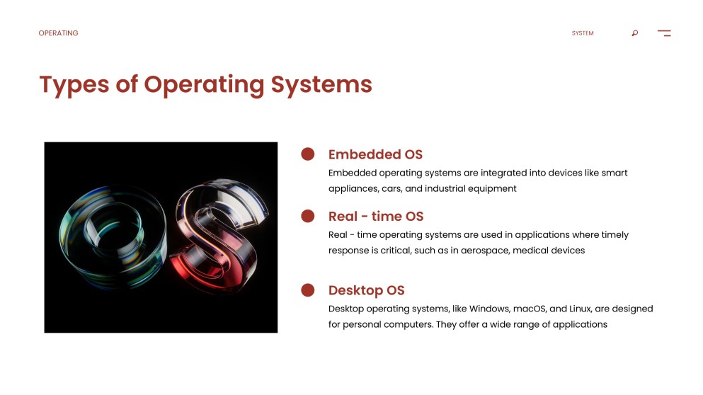 ダークレッドテックスタイルオペレーティングシステムPPTテンプレート