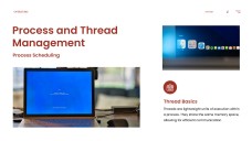 ダークレッドテックスタイルオペレーティングシステムPPTテンプレート