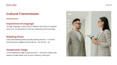 Plantilla de PPT de Teorías Académicas del Desarrollo del Lenguaje en Rojo y Amarillo