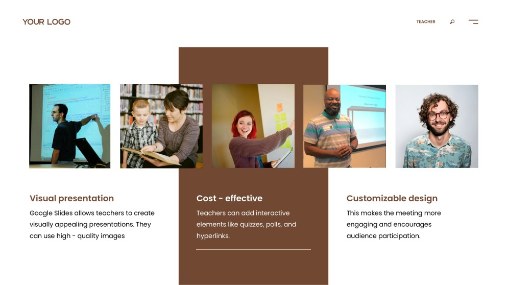 Brownish-Yellow Friendly Meet the Teacher Google Slides Theme & PowerPoint Template