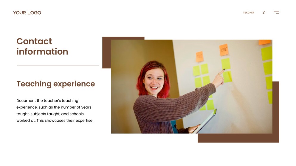 Brownish-Yellow Friendly Meet the Teacher Google Slides Theme & PowerPoint Template