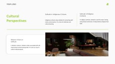 Зеленый и белый минималистичный дзен-шаблон PPT для личного пространства