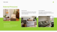 Зеленый и белый минималистичный дзен-шаблон PPT для личного пространства