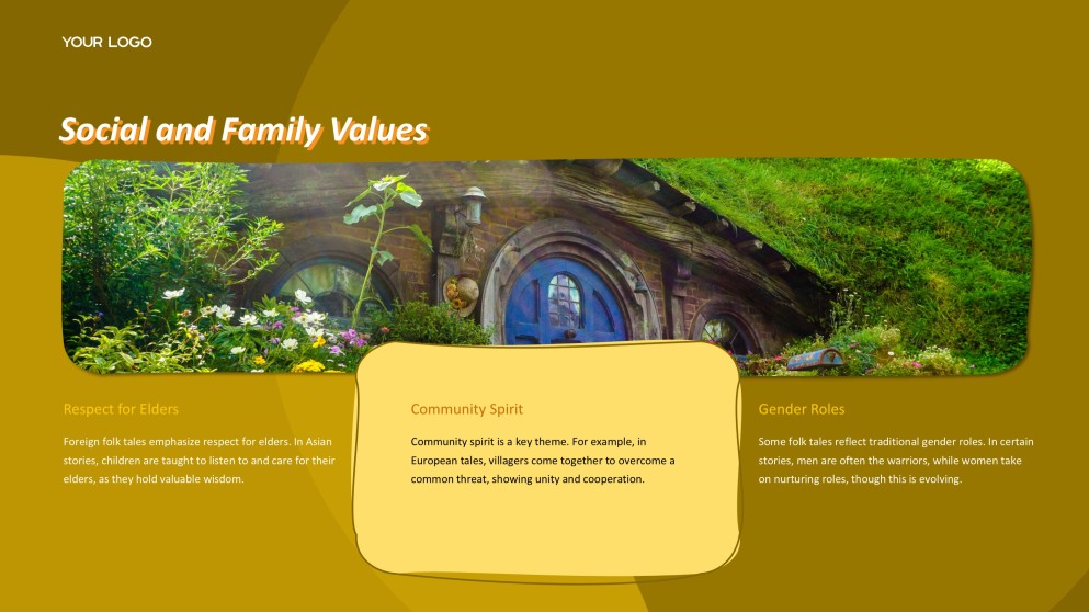 Brownish-Yellow Rustic Folktale PowerPoint & Google Slides Template