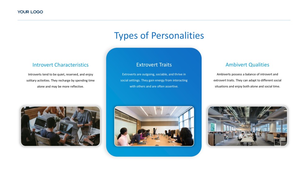 藍色商務風格人物建設PPT模板