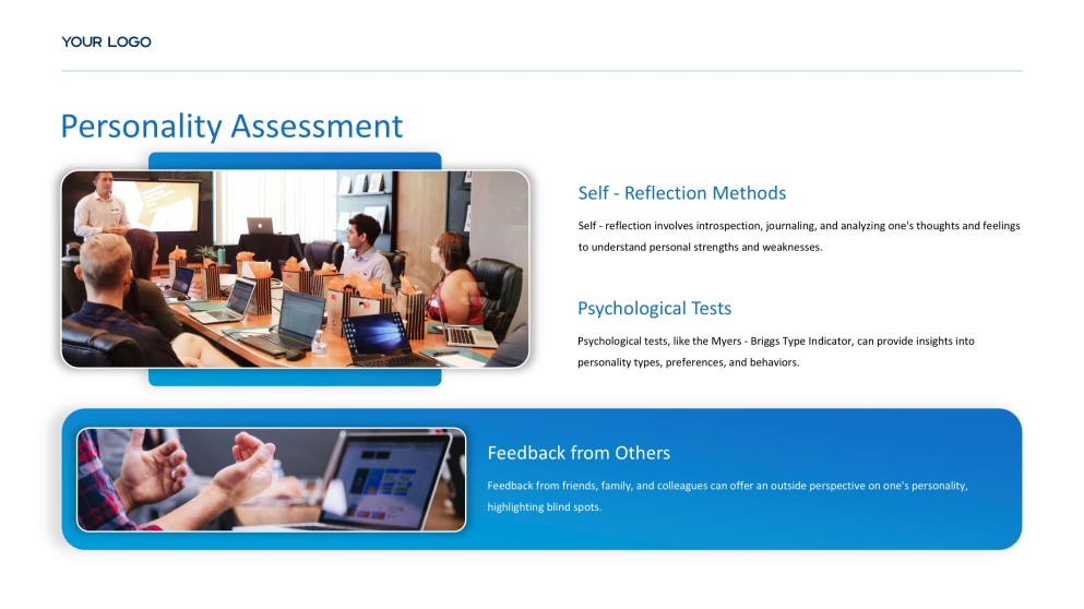 藍色商務風格人物建設PPT模板