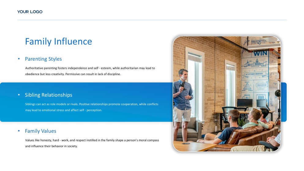 藍色商務風格人物建設PPT模板