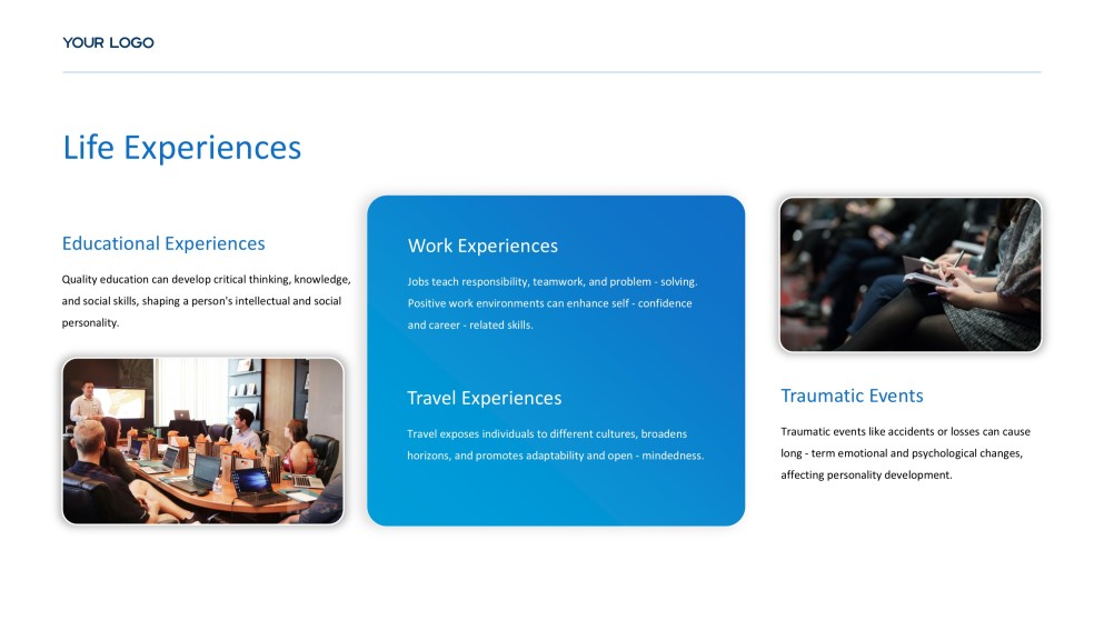 藍色商務風格人物建設PPT模板