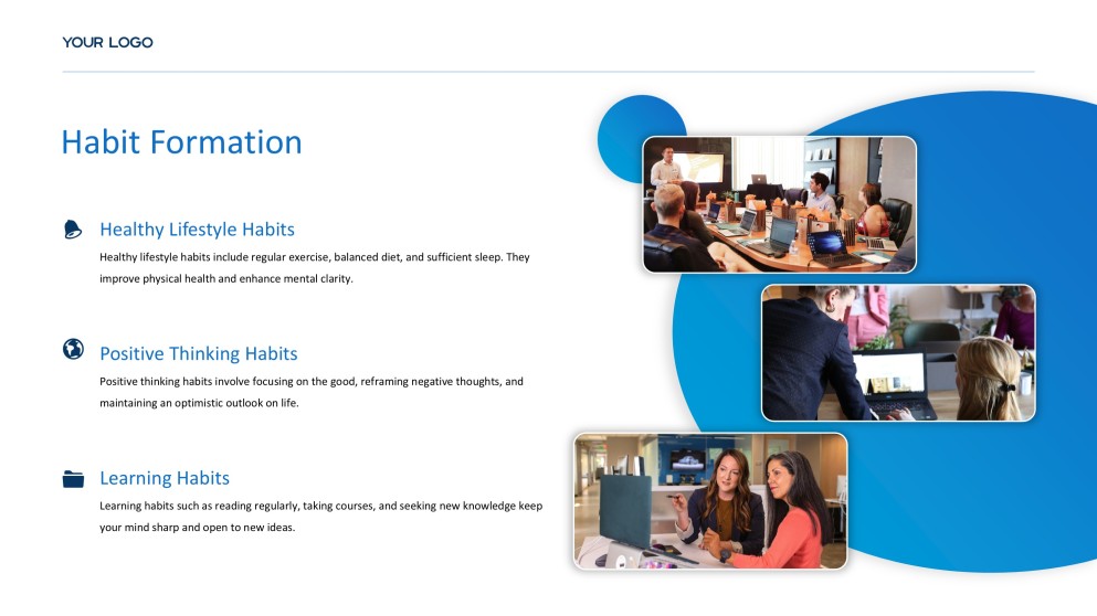 藍色商務風格人物建設PPT模板