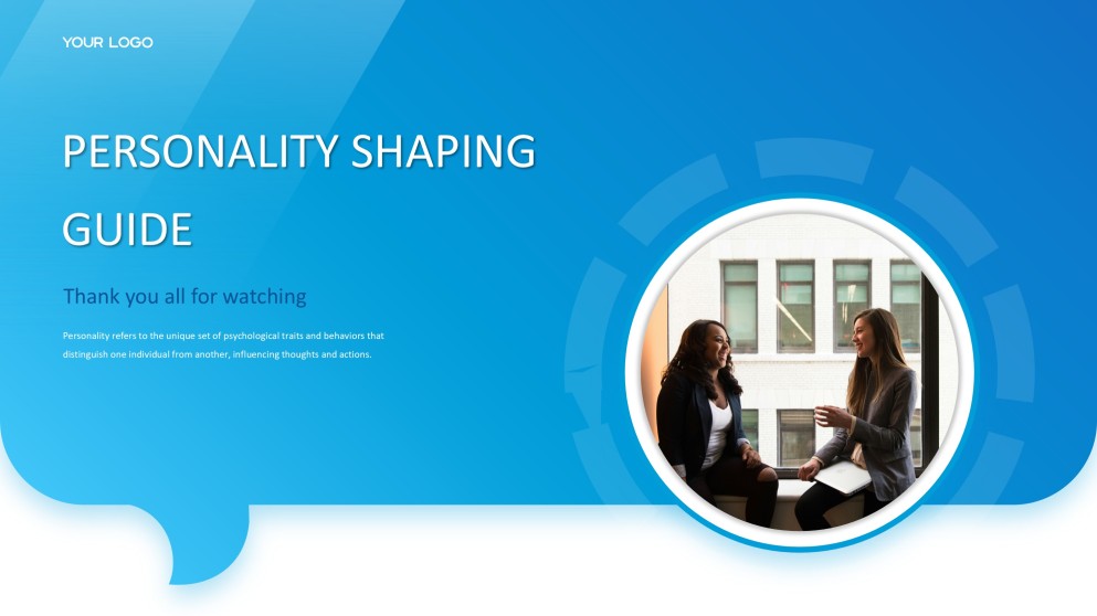 藍色商務風格人物建設PPT模板