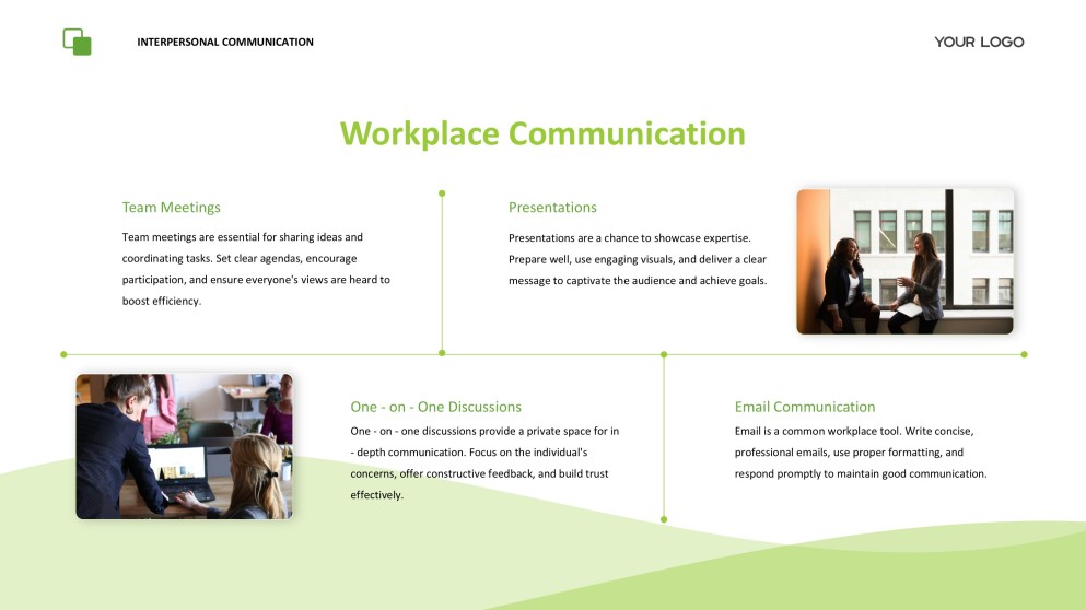 Green Easy-Going Interpersonal Communication PPT Presentation Template