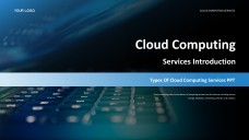 Template PPT Layanan Komputasi Awan Jenis Bisnis Teknologi Tinggi Biru