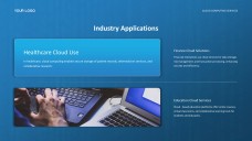 Template PPT Layanan Komputasi Awan Jenis Bisnis Teknologi Tinggi Biru