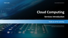 Template PPT Layanan Komputasi Awan Jenis Bisnis Teknologi Tinggi Biru