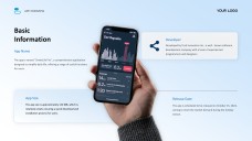 Templat Pembentangan Aplikasi Mudah Alih Gaya Perniagaan Biru Muda