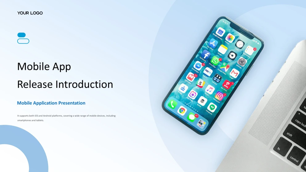 Light Blue Business Style Mobile Application Presentation Template