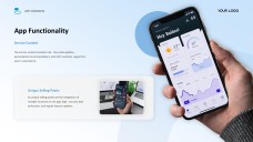 Templat Pembentangan Aplikasi Mudah Alih Gaya Perniagaan Biru Muda