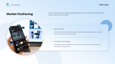 Templat Pembentangan Aplikasi Mudah Alih Gaya Perniagaan Biru Muda