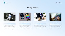 Templat Pembentangan Aplikasi Mudah Alih Gaya Perniagaan Biru Muda