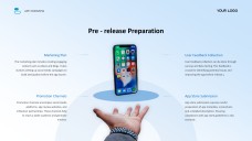 Templat Pembentangan Aplikasi Mudah Alih Gaya Perniagaan Biru Muda