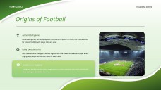 緑のグラデーション熱狂的なサッカーPPTテンプレート