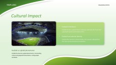 緑のグラデーション熱狂的なサッカーPPTテンプレート