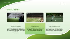 緑のグラデーション熱狂的なサッカーPPTテンプレート